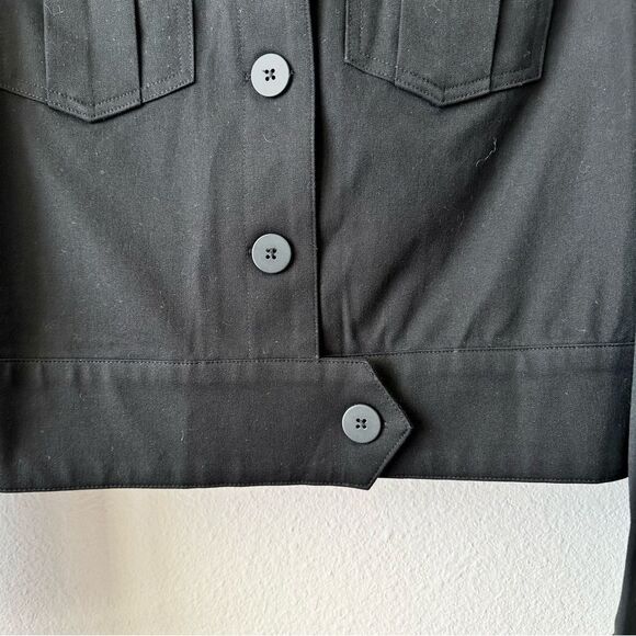 NWT Universal Standard Chelsea Stretch Cotton Twill Jacket Black Size Small (XL) - Picture 6 of 9